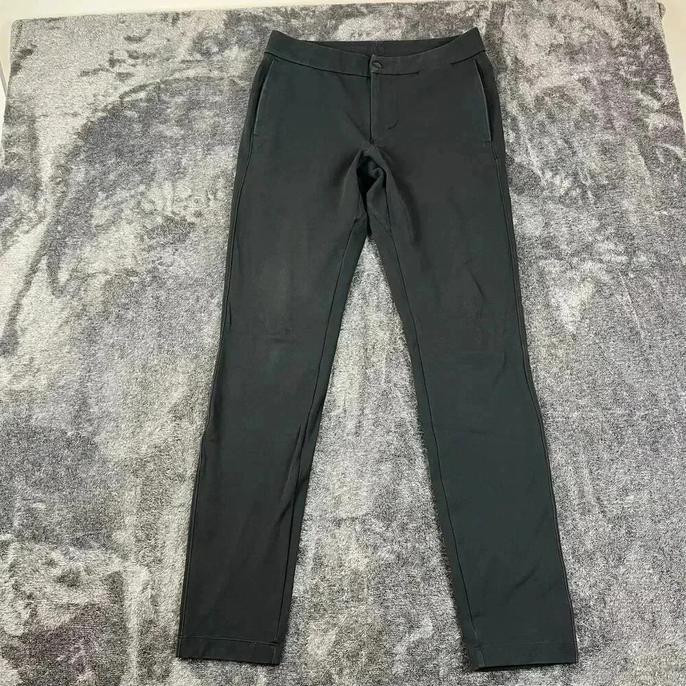 Lululemon Men's Black Pants Drawstring Golf Textured Men's 31X32.5 Pockets